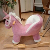Cavallo unicorno a dondolo in peluche per bambini
