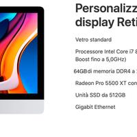 iMac 5K Retina 27" 2020, Intel i7, RAM 64GB, 512GB