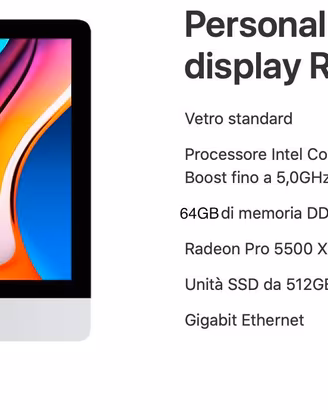 iMac 5K Retina 27" 2020, Intel i7, RAM 64GB, 512GB