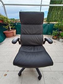 sedia da ufficio in pelle