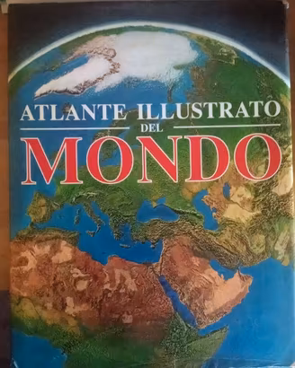 Atlante illustrato del mondo vintage anni 80 
