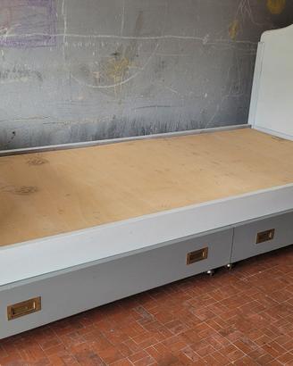 letto singolo cameretta con 2 cassettoni + doghe 