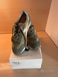 Diadora Heritage in pelle verde