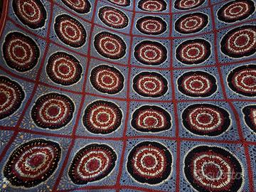 Plaid copriletto matrimoniale lana fatto a mano