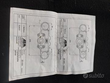 piastra forcella guida alta per Honda VTR sp1