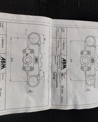 piastra forcella guida alta per Honda VTR sp1