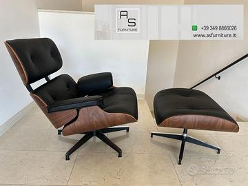 Poltrona lounge chair replica Eames pelle SUPERIOR