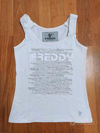 Canottiera Freddy bianca con scritte