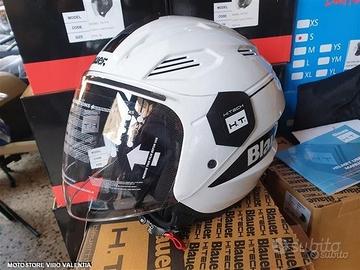 Casco jet blauer BIANCO WHITE