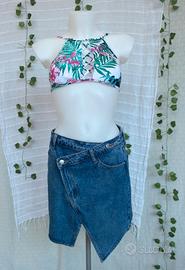 Gonna in denim Size S + top in omaggio