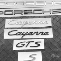 Loghi PORSCHE logo scritta nero lucido opaco