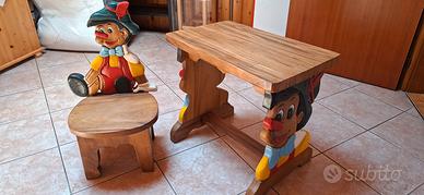 Tavolino e sedia per bambini