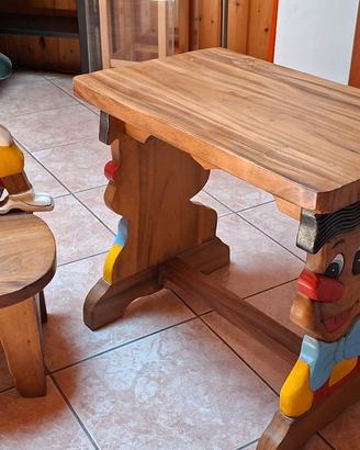 Tavolino e sedia per bambini