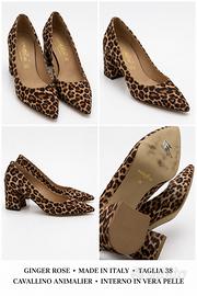 Decolletè Ginger Rose, tg 38, cavallino animalier