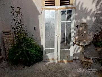 Armadio stile Impero-bianco- Antine e cassetti---