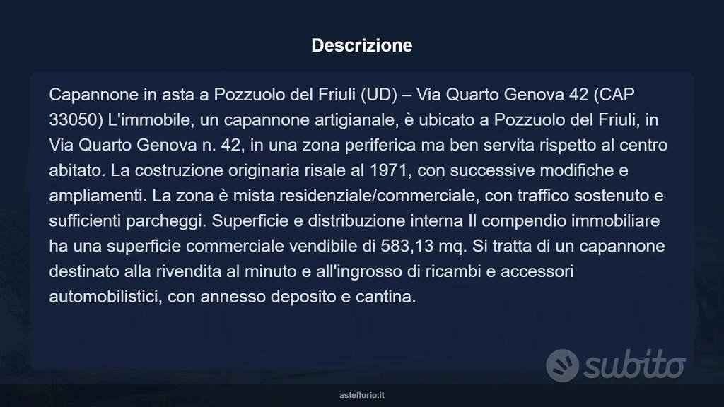 Immobile in asta di 583 m² a Pozzuolo del Friuli - Vista 4