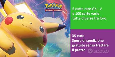 Pokémon GCC: 6 carte ultra rare, 100 carte varie