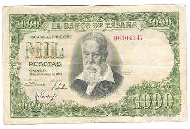 SPAGNA 3 banconote d'epoca 100/1000 Pesetas