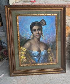 quadro antico 1956 ritratto