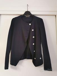 Blazer blu stile marinaio donna bottoni laterali S