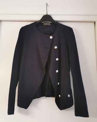 Blazer blu stile marinaio donna bottoni laterali S