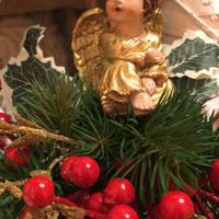 Ghirlanda Natalizia artigianale con angioletto