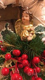 Ghirlanda Natalizia artigianale con angioletto