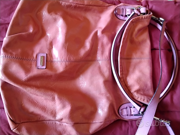 Borsa pelle vernice rosa Max Mara originale