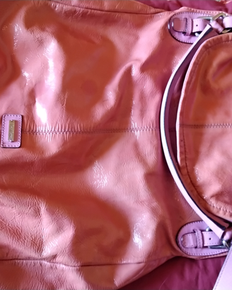 Borsa pelle vernice rosa Max Mara originale
