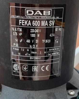 POMPA SOMMERSA DAB FEKA 600 M-A SV