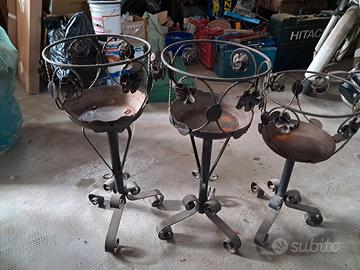 porta vasi ferro battuto