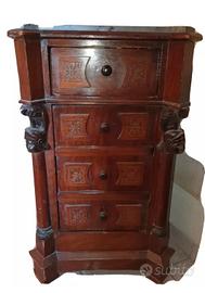 Comodino Luigi Filippo in legno pregiato