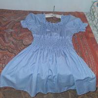 Vestito donna Vestitino Cotone Maniche sbuffo