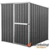 Box giardino lamiera acciaio 175x185 grigio scuro