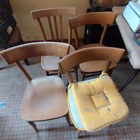 4 sedie in legno 5 euro/pz