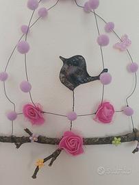 gabbietta con uccellino fatta a mano 