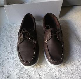 Scarpe mocassino vela uomo, in pelle, numero 43