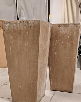  2 Porta vaso in cemento 