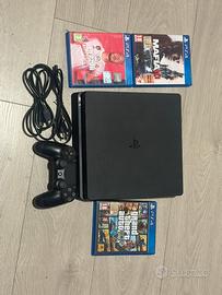 Ps4 slim con 1 controller originale e 2 giochi