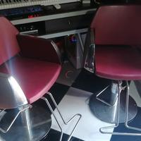 2 sedie poltrone barbiere vintage space age