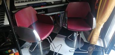2 sedie poltrone barbiere vintage space age
