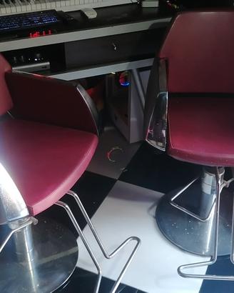 2 sedie poltrone design barbiere vintage space age