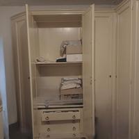 armadio guardaroba bianco crema legno massiccio
