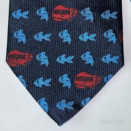 Cravatta Moschino 100% Seta Made in Italy Vintage