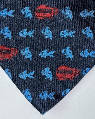 Cravatta Moschino 100% Seta Made in Italy Vintage