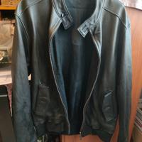 giubbotto mezza stagione in pelle nera 