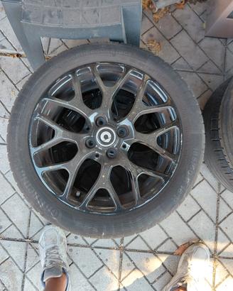 4 cerchi smart 453 completi di gomme 80x100