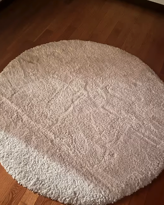 Tappeto rotondo 120 cm diametro, bianco