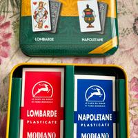 Scatola collezionismo Modiano carte lombarde/napol