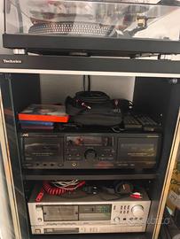 impianto HiFi anni 70/90 compreso mobiletto e cavi